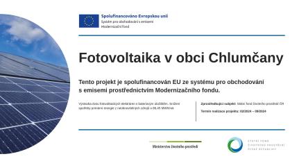 Fotovoltaika v obci Chlumčany